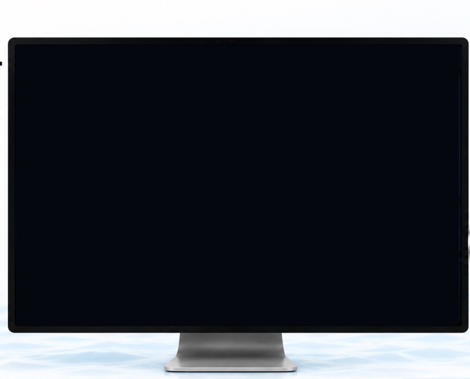 The AquaMesh platform running on a monitor on a plant desk.